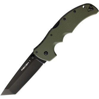 Cold Steel - Recon 1 - 4" CPM S35VN Stainless Steel Black Blade - Tanto - OD Green G10 Handle