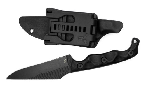 Stroup Knives: TU2, Black Cerakote Fixed Blade Knife w/ Black G10 Handle Stroup Knives: TU2, Black Cerakote Fixed Blade Knife w/ Black G10 Handle