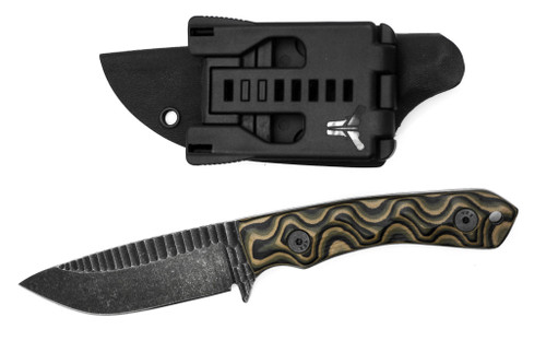 Stroup Knives: GP2 , Fixed Blade Knife w/ Mil Spec Camo G10 Handle