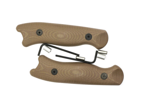 TKC: G10 Handle for Becker BK15, 16, 17, 18 - Earth Brown