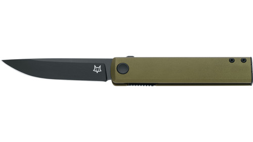 Fox Knives - Chnops - 2.95"  Becut Steel Folding Blade w/ OD Green Anodized Aluminum Handle