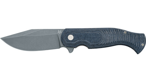 Fox Knives - Eastwood Tiger - 3.74"  CPM S90V Stonewash Steel Folding Blade w/ Denim Micarta Handle