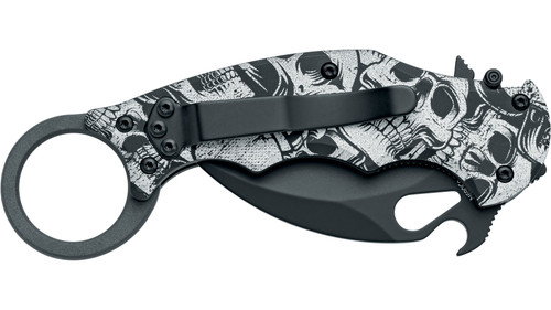 Fox Knives - The End - 2.56" N690Co Black Idroglider Steel Karambit Folding Blade w/ Black Anodized Aluminum Handle Fox Knives - The End - 2.56" N690Co Black Idroglider Steel Karambit Folding Blade w/ Black Anodized Aluminum Handle