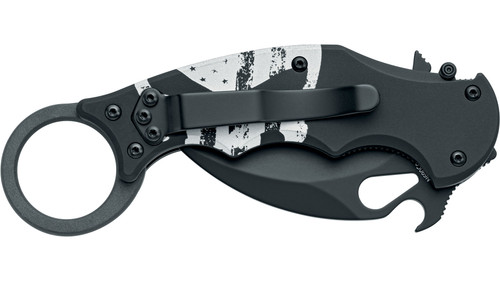 Fox Knives - The Skull - 2.56" N690Co Black Idroglider Steel Karambit Folding Blade w/ Black Anodized Aluminum Handle Fox Knives - The Skull - 2.56" N690Co Black Idroglider Steel Karambit Folding Blade w/ Black Anodized Aluminum Handle