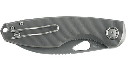 Fox Knives - Chilin - 3.15" M398 Stonewashed Steel Folding Blade w/ Titanium Handle Fox Knives - Chilin - 3.15" M398 Stonewashed Steel Folding Blade w/ Titanium Handle