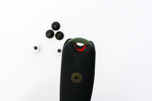 TKC: G10 Handle for Becker BK14, 24 - Black W/ Orange Liner TKC: G10 Handle for Becker BK14, 24 - Black W/ Orange Liner