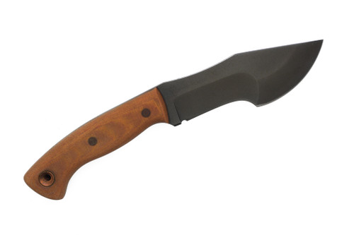 Dave Wenger Blades: Tracker Jr. - CPM 3V Steel - Without Sawtooth - Vintage Canvas Micarta - Kydex Sheath