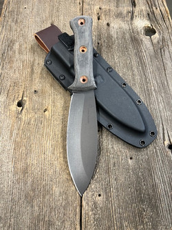 Dave Wenger Blades: Smatchet - 6" CPM-3V Steel Blade - Black Canvas Micarta - Kydex Sheath