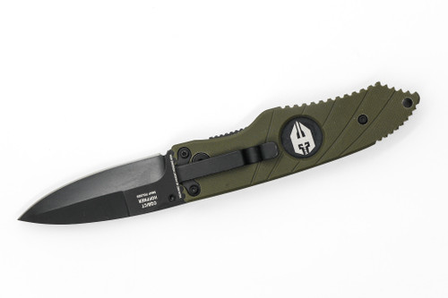 Hoffner Knives: SNAP Flatline - 2.8" Black 440C Super Steel Folding Knife - Olive Green G10 Handle Hoffner Knives: SNAP Flatline - 2.8" Black 440C Super Steel Folding Knife - Olive Green G10 Handle