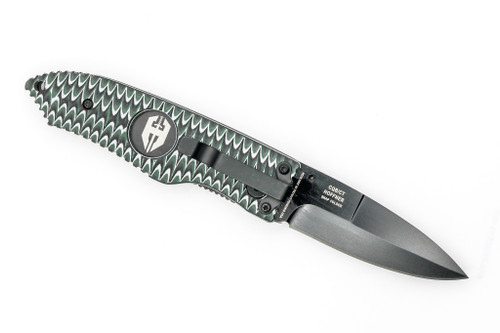 Hoffner Knives: SNAP Flatline - 2.8" Black 440C Super Steel Folding Knife - Chiseled Dark Ops G10 Handle