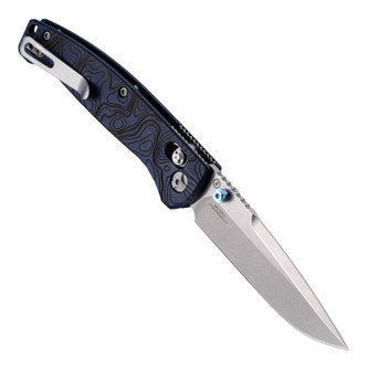 Hogue - Mysto Manual Folder - 3.4" Drop Point Folding Blade w/ Blue Canyon Richlite Handle