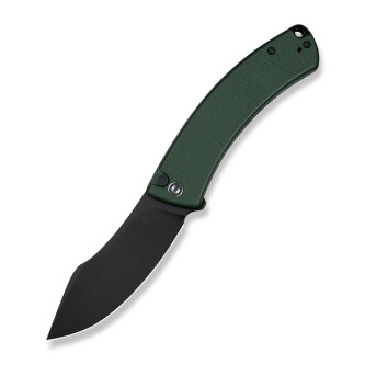 CIVIVI - Outlaw MUK - 3.47" Black Stonewashed 14C28N Blade  - Button Lock - Teal Green G10 Handle