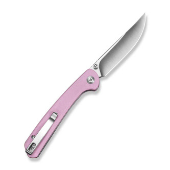 Sencut - Skelfin - 3.3" Satin 9Cr18MoV Steel Folding Blade w/ Powdered Pink G10 Handle Sencut - Skelfin - 3.3" Satin 9Cr18MoV Steel Folding Blade w/ Powdered Pink G10 Handle