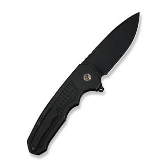 WE Knife Company - Starlash - 3.97" Black Stonewash Bohler M390 Foldable Knife w/ Black Titanium Handle