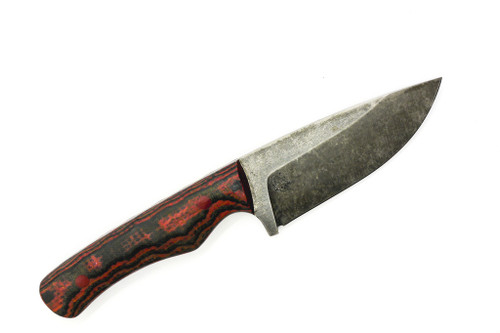 The Wizard Forge - Goblin - 4" Stonewash 52100 Fixed Blade W/ Cowkiller Micarta Handle and Black Kydex Sheath W/ Black Straps The Wizard Forge - Goblin - 4" Stonewash 52100 Fixed Blade W/ Cowkiller Micarta Handle and Black Kydex Sheath W/ Black Straps