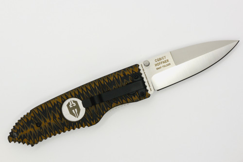 Hoffner Knives: SNAP Flatline - 3.5" Silver 440C Super Steel Folding Knife - Corona Maduro G10 Handle Hoffner Knives: SNAP Flatline - 3.5" Silver 440C Super Steel Folding Knife - Corona Maduro G10 Handle