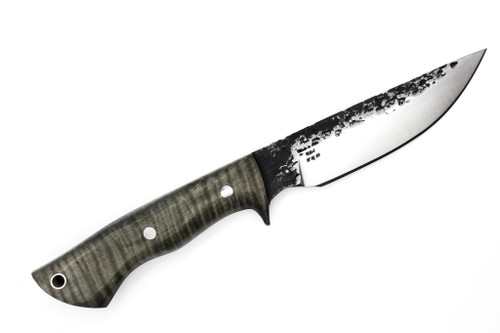 Lon Humphrey Custom Iron Reaper, Saber Grind, Fixed Blade, Knife w/ Curly Maple Handle - #18 Lon Humphrey Custom Iron Reaper, Saber Grind, Fixed Blade, Knife w/ Curly Maple Handle - #18