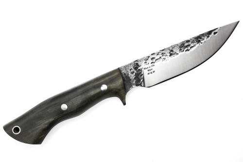 Lon Humphrey Custom Iron Reaper, Saber Grind, Fixed Blade, Knife w/ Storm Maple Handle - #40 Lon Humphrey Custom Iron Reaper, Saber Grind, Fixed Blade, Knife w/ Storm Maple Handle - #40