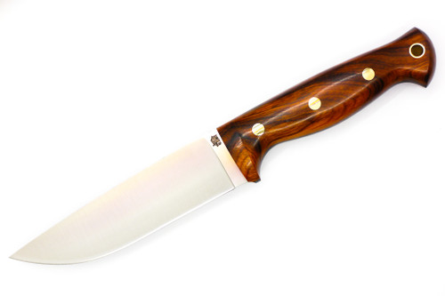 LT Wright Knives: Forest Trail - MagnaCut Steel - Flat - Desert Ironwood W/ Black Liners - 2