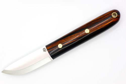 LT Wright Knives BoatTail Scandi - Magnacut Steel - Desert Ironwood W/ Black Liners - 1