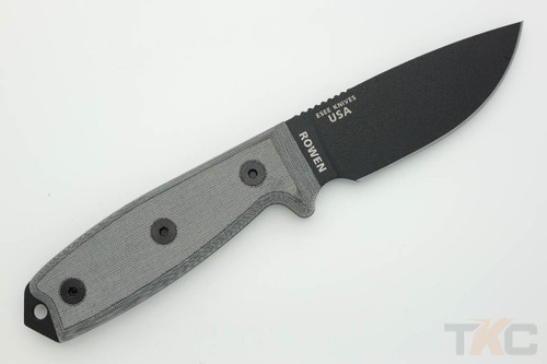 ESEE-3P-B Black Plain Edge Blade w/ Grey Linen Micarta Handle, Black Sheath and Nylon MOLLE Belt Sheath ESEE-3P-B Black Plain Edge Blade w/ Grey Linen Micarta Handle, Black Sheath and Nylon MOLLE Belt Sheath