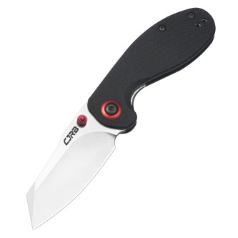 CJRB Cutlery - Maileah - 2.39" Black PVD Coated AR-RPM9 Folding Knife w/Liner Lock -  Black G10 Handle