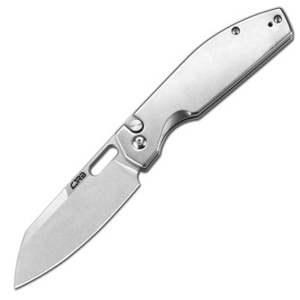 CJRB Cutlery - Ekko - 3.23" Stonewash AR-RPM9 Folding Knife w/Button Lock -  Steel Handle