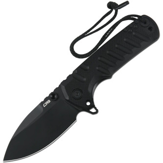 CJRB Cutlery - Tundra - 3.78" Black PVD D2 Folding Knife w/ Liner Lock - Black G10 Handle