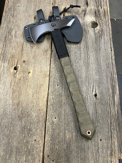 Dave Wenger Blades: Jarl - 80CrV2 -OD Green Canvas Micarta- Kydex Sheath