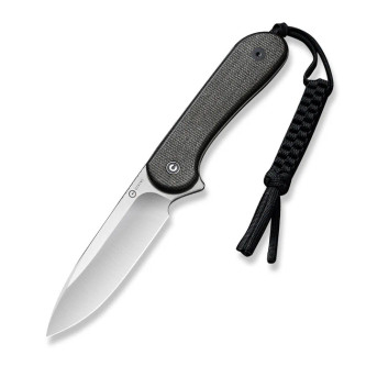 CIVIVI - Fixed Blade Elementum - 3.98" Satin D2 Fixed Blade W/ Dark Green Micarta Handle