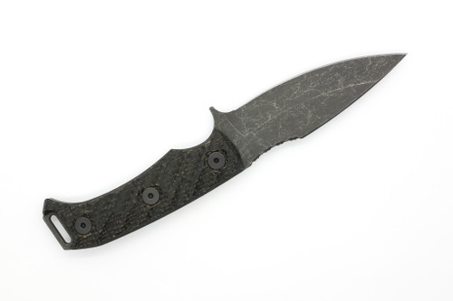 Half Face Blades - Ishi- Black Burlap Micarta, Ti Torx Bolts, Textured Grip Half Face Blades - Ishi- Black Burlap Micarta, Ti Torx Bolts, Textured Grip