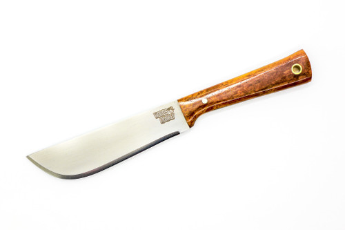 Woods Monkey - Widdle Chete by L.T. Wright - AEB-L Steel - Convex Machete Grind - Satin Finish - Brown Bone Handle - 2