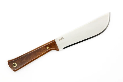 Woods Monkey - Widdle Chete by L.T. Wright - AEB-L Steel - Convex Machete Grind - Satin Finish - Brown Bone Handle - 2