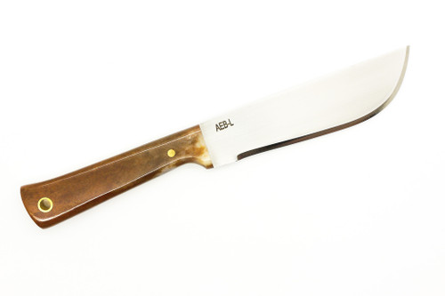 Woods Monkey - Widdle Chete by L.T. Wright - AEB-L Steel - Convex Machete Grind - Satin Finish - Brown Bone Handle - 5 Woods Monkey - Widdle Chete by L.T. Wright - AEB-L Steel - Convex Machete Grind - Satin Finish - Brown Bone Handle - 5