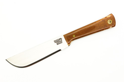 Woods Monkey - Widdle Chete by L.T. Wright - AEB-L Steel - Convex Machete Grind - Satin Finish - Brown Bone Handle - 6