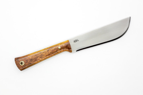 Woods Monkey - Widdle Chete by L.T. Wright - AEB-L Steel - Convex Machete Grind - Satin Finish - Brown Bone Handle - 7