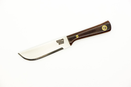 Woods Monkey - Lil Widdle Chete by L.T. Wright - AEB-L Steel - Convex Machete Grind - Satin Finish - Brown Bone Handle - 4
