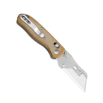 Kizer Knives - Dropbear Utility - 2.74" Razor Blade W/ Brown Micarta Handle Kizer Knives - Dropbear Utility - 2.74" Razor Blade W/ Brown Micarta Handle