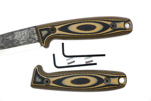 TKC:  G10 Handle for ESEE RB3 - Brown & Black  