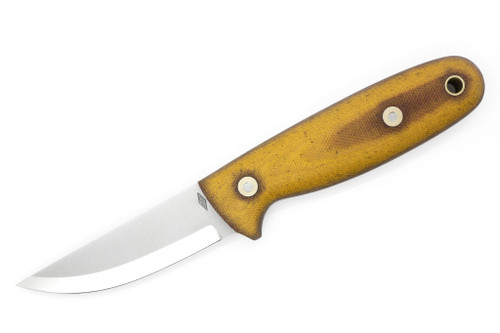 Battle Horse Knives - Sisu - 01 Steel Fixed Blade w/ Natural Canvas Micarta Handle