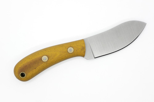 Battle Horse Knives - Camp Muk - 01 Steel Fixed Blade w/ Natural Canvas Micarta Handle