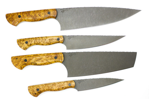 Half Face Blades - Chef Set - Burlwood, Allen Bolts, Smooth Grip