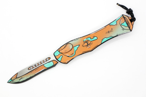 Heretic Knives - Hydra V4 - Auto OTF - 3.625" Magnacut Steel Recurve Cel Shade Shipwreck