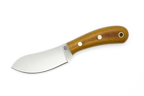 LT Wright Knives Camp MUK - Flat Grind - A2 Steel - Natural Micarta - Matte