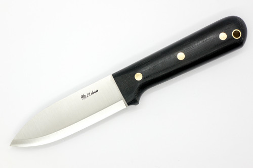 LT Wright Knives Genesis - Scandi Grind - 3V Steel - Black Canvas Micarta - Matte Finish