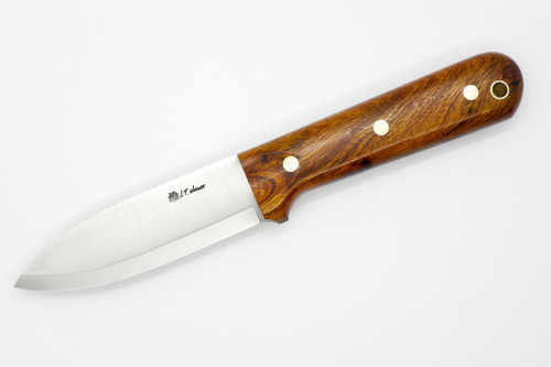 LT Wright Knives Genesis - CPM 3V Steel - Scandi Grind - Desert Ironwood W/ Black Liners - Polished Finish - 9