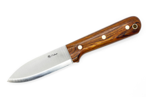 LT Wright Knives Genesis - CPM 3V Steel - Scandi Grind - Desert Ironwood W/ Black Liners - Polished Finish - 11