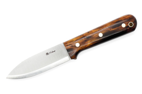 LT Wright Knives Genesis - CPM 3V Steel - Scandi Grind - Desert Ironwood W/ Black Liners - Polished Finish - 14