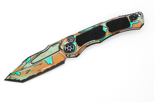 Heretic Knives - Wraith V4 - Auto Folder - 3.75" Magnacut Tanto Blade W/ Cel Shade Shipwreck Blade and Handle