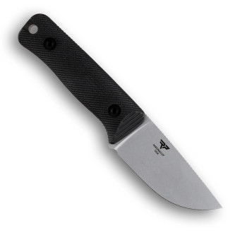 Reiff Knives: Rangewolf - Fixed Blade - MagnaCut, Stonewash, Black Canvas Micarta Handle Reiff Knives: Rangewolf - Fixed Blade - MagnaCut, Stonewash, Black Canvas Micarta Handle